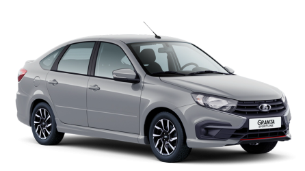 Серебристая LADA Granta Sportline Лифтбек