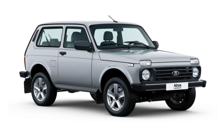 Серебристая LADA Niva Legend 3 дверная