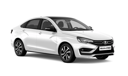 Белая LADA Vesta CNG [Битопливная]