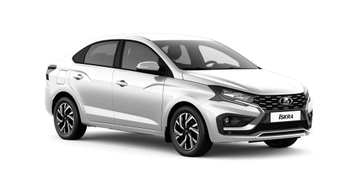 Белая LADA iskra седан